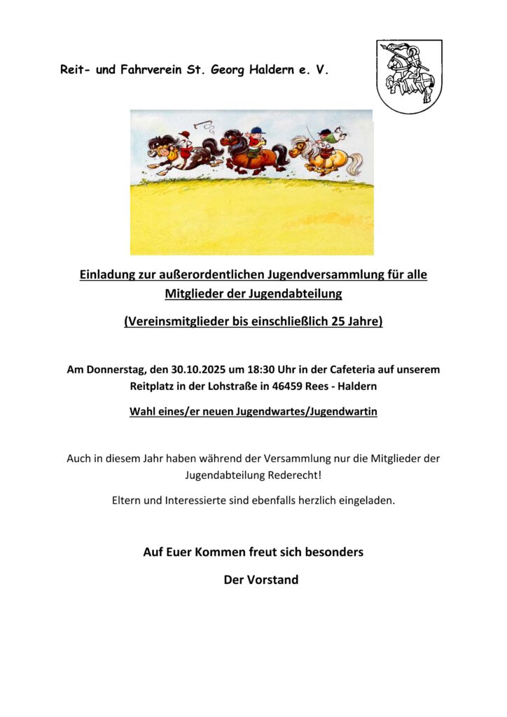Wahl eines/-er neuen Jugendwart-/in