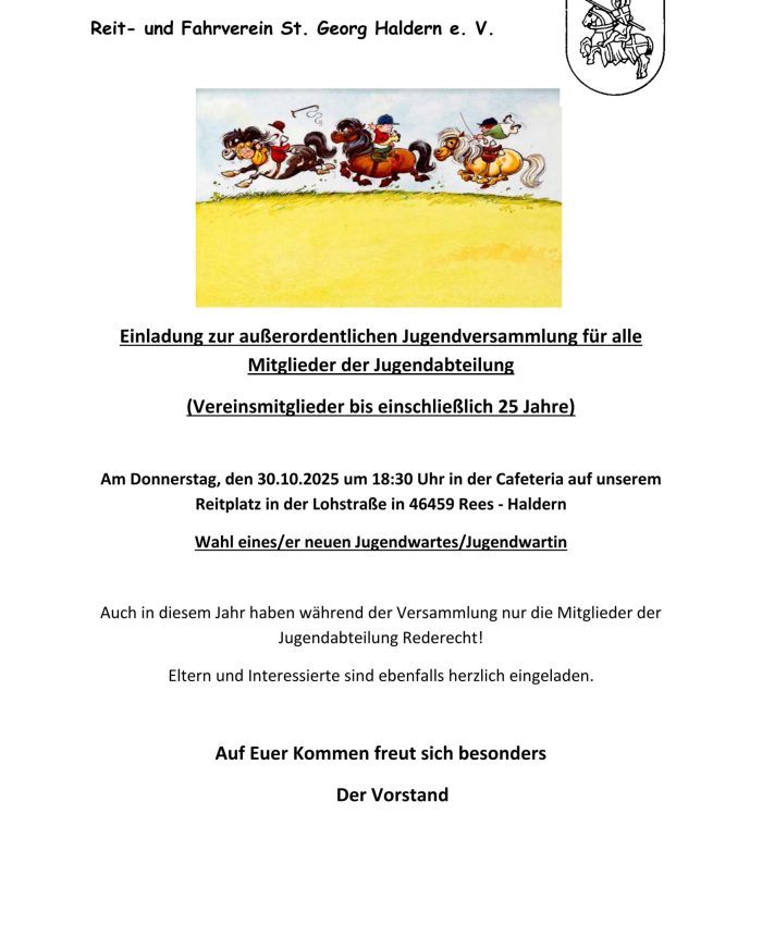 Wahl eines/-er neuen Jugendwart-/in